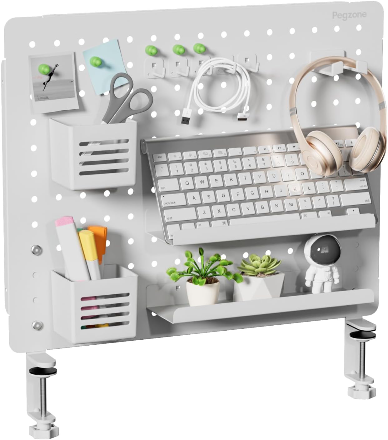 Gaming Accessories Images - Large White Magnetic Pegboard with 15