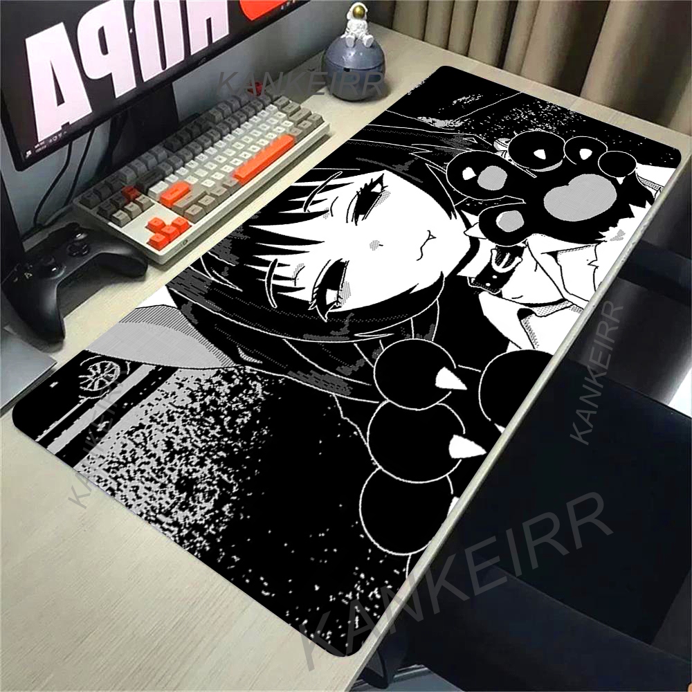 Gaming Accessories For Your Desk - Black White Girls Mouse Mat Aesthetics