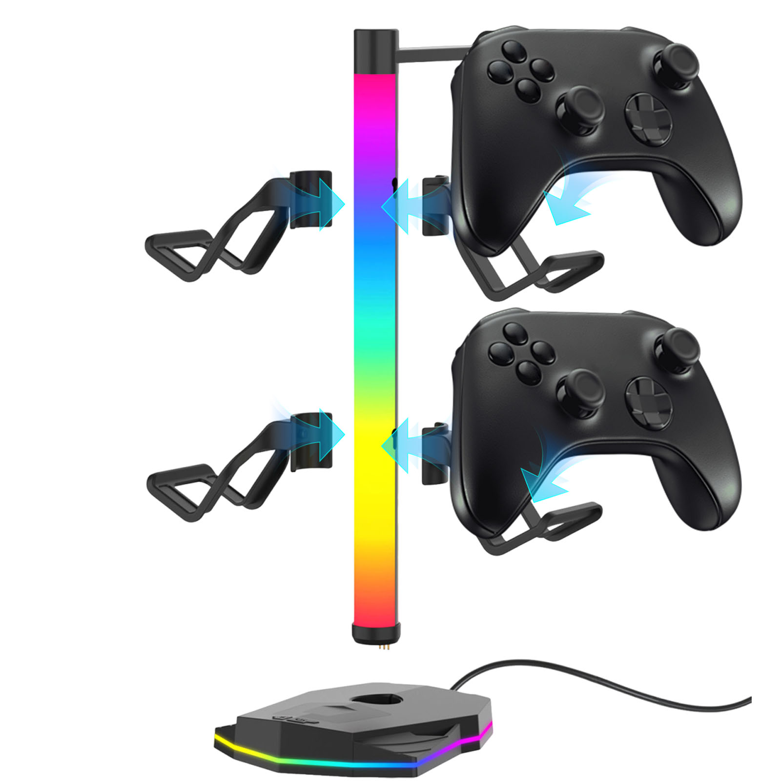 Gaming Headphone Accessories - Headset Controller Display Stand with RGB