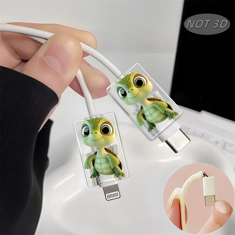 2D Flat 2pcs Cute Cartoon Turt - огляд і ціна Sleeved Cable Kit