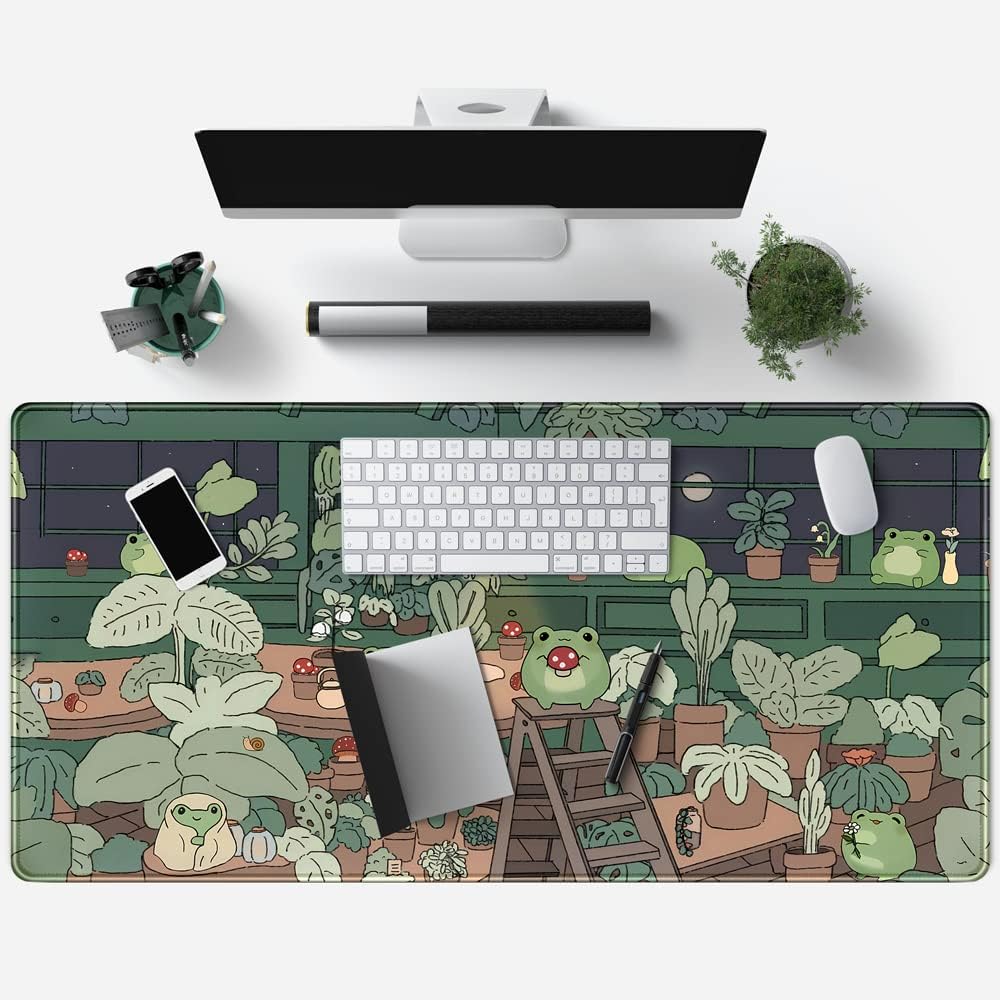 Cute Frog Mouse Pad Desk Mat,  - огляд і ціна Gaming Accessories Images