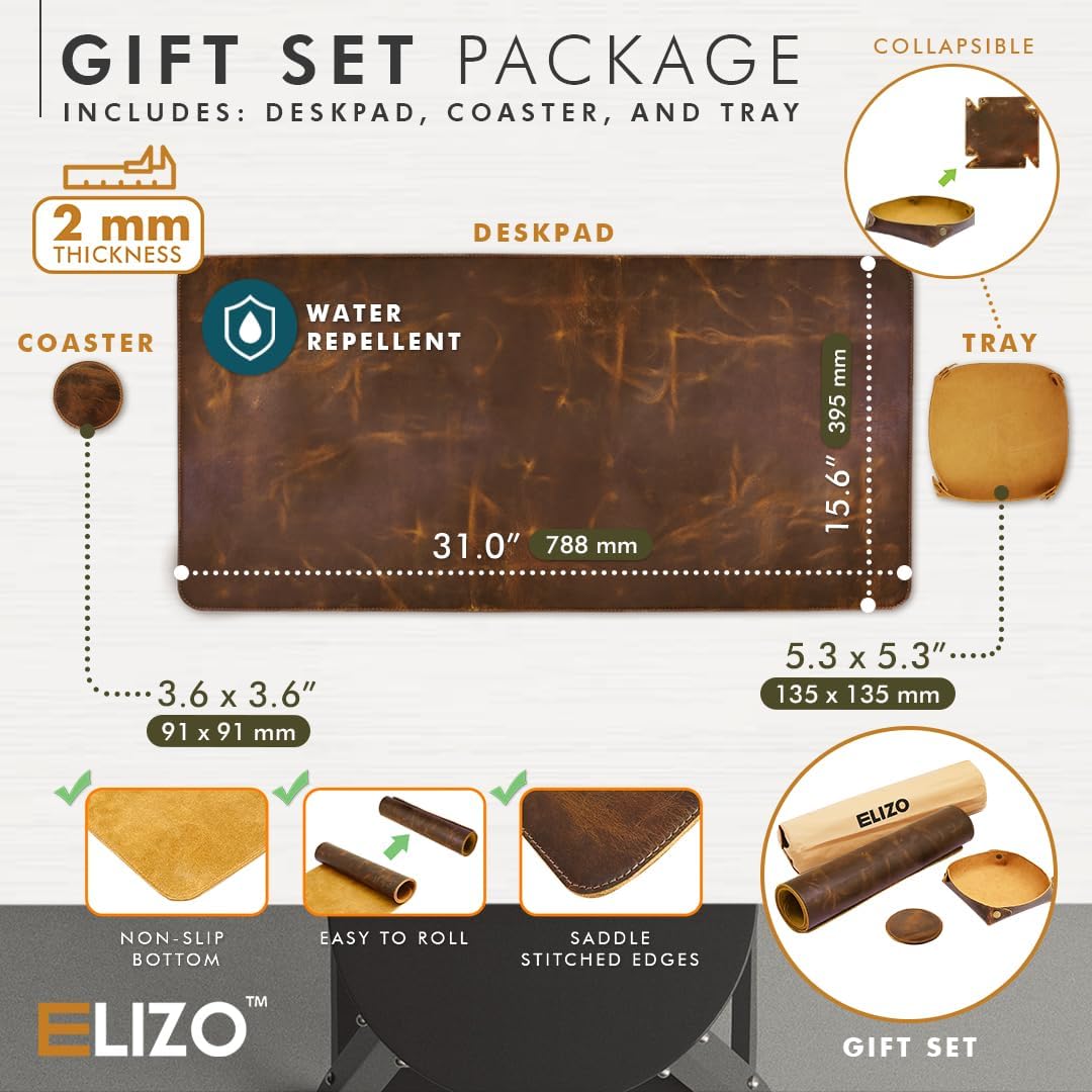 Large Leather Desk Mat Set (32 - огляд і ціна Gaming Accessories Images