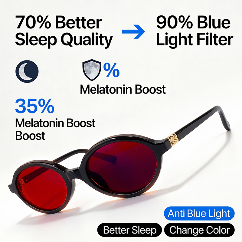 Anti Blue Light Blocking Oval  - огляд і ціна Gaming Glasses Tinted