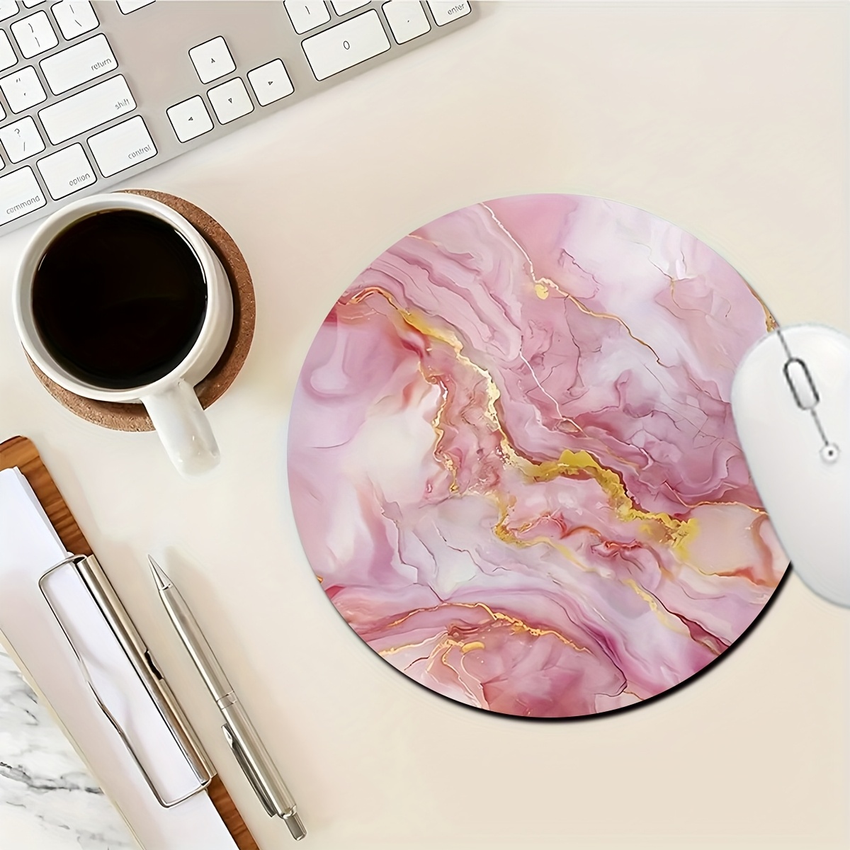 Pink Marble Mouse Pad PC Lapto - огляд і ціна Gaming Accessories Pc Setup