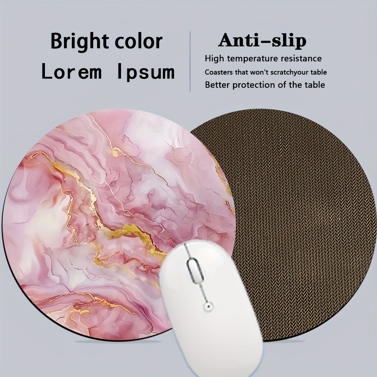 Pink Marble Mouse Pad PC Lapto - огляд і ціна Gaming Accessories Pc Setup