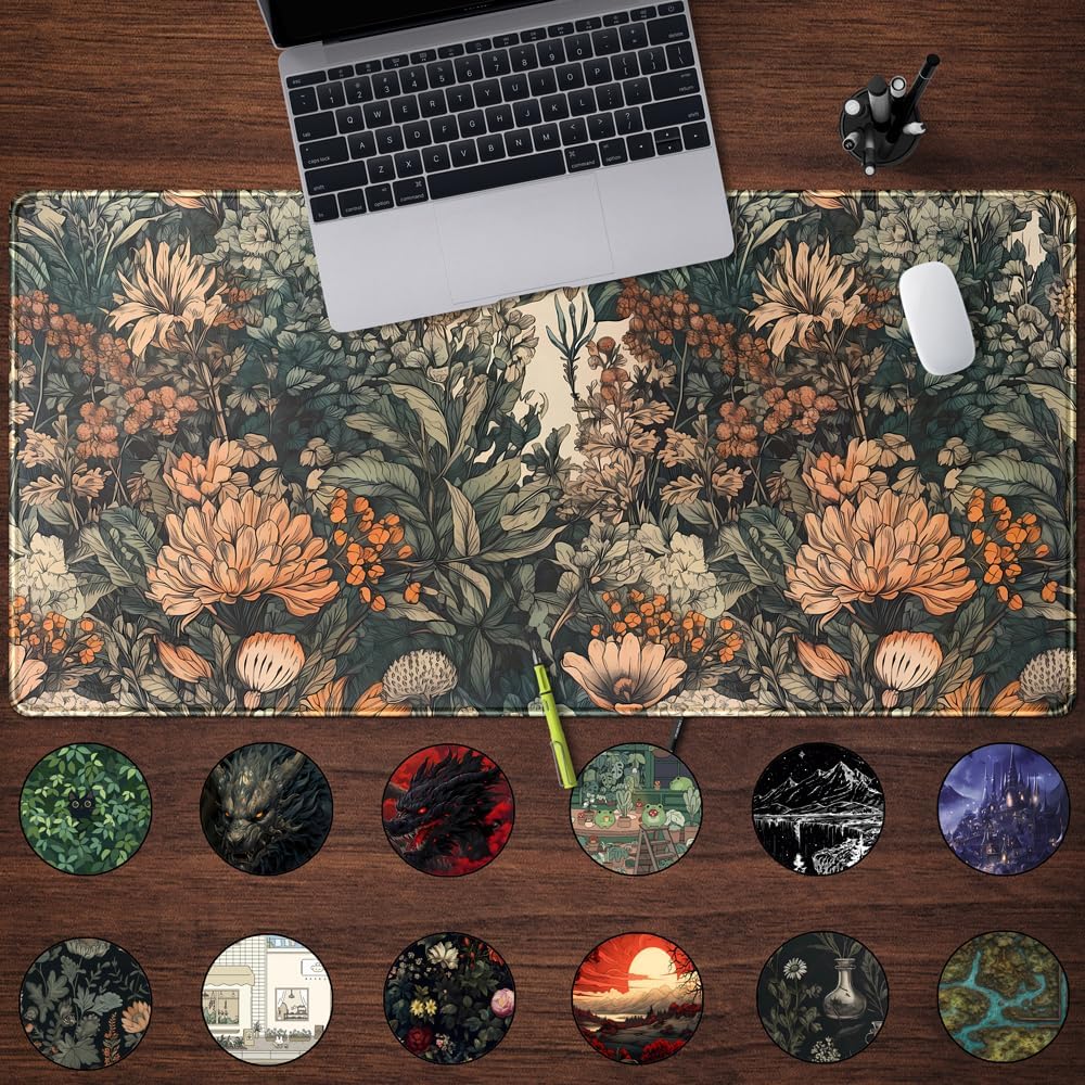 Boho Aesthetic Desk Mat Wildfl - огляд і ціна Gaming Accessories Images